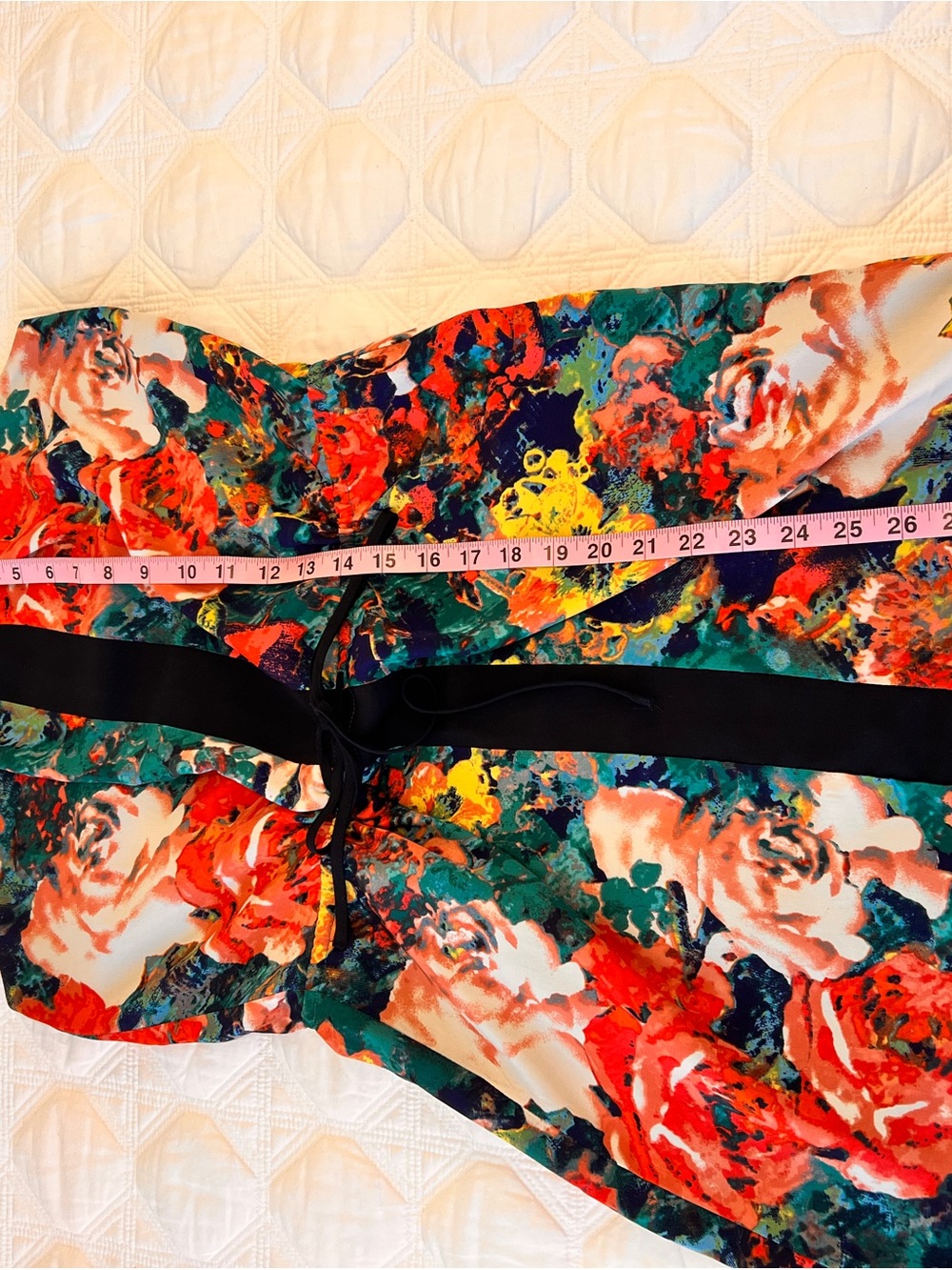 Adelyn Rae Teal, Coral & White Floral Halter Dress - Picture 5 of 5
